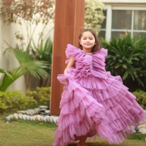 Lilac Dream Ruffle Gown
