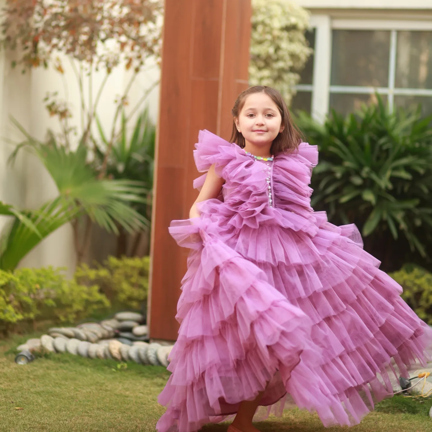 Lilac Dream Ruffle Gown