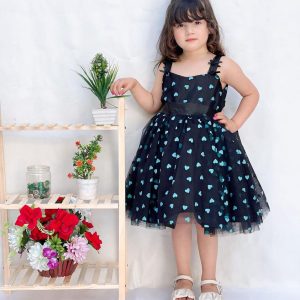 Glitter Aqua Heart Dress