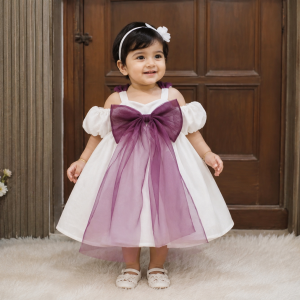 White Bow Princess Dress