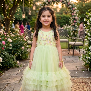 Lime Blossom Tulle Frock