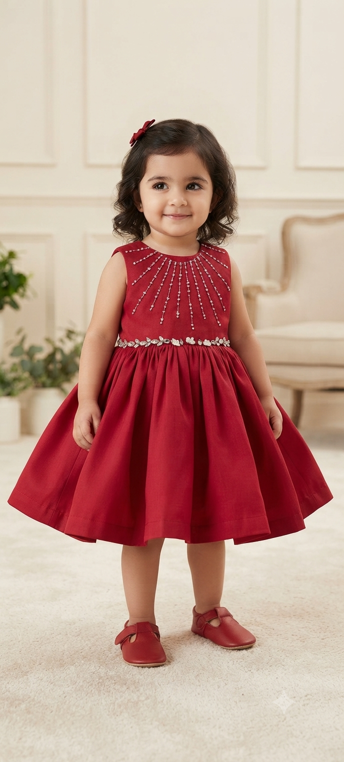 Ruby Crystal Party Frock