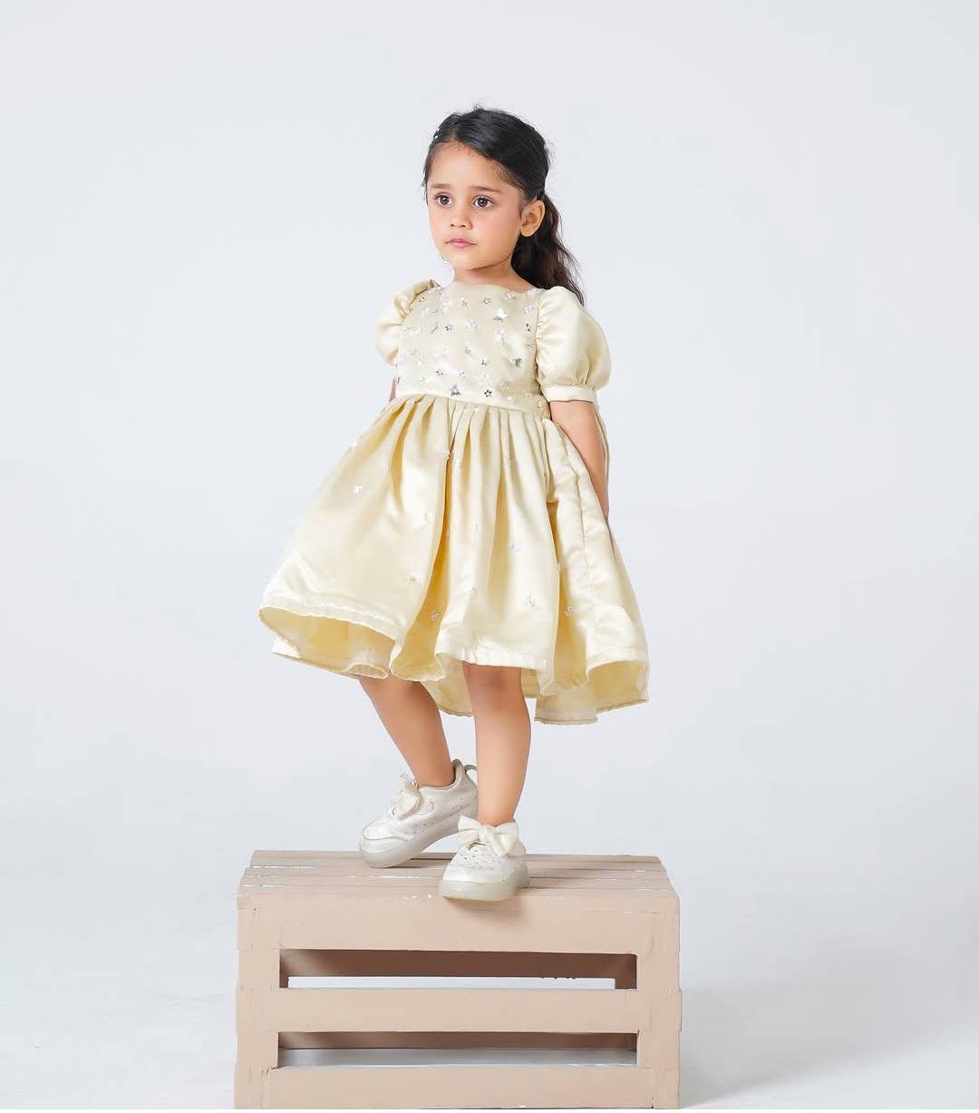 Ivory Floral Dress