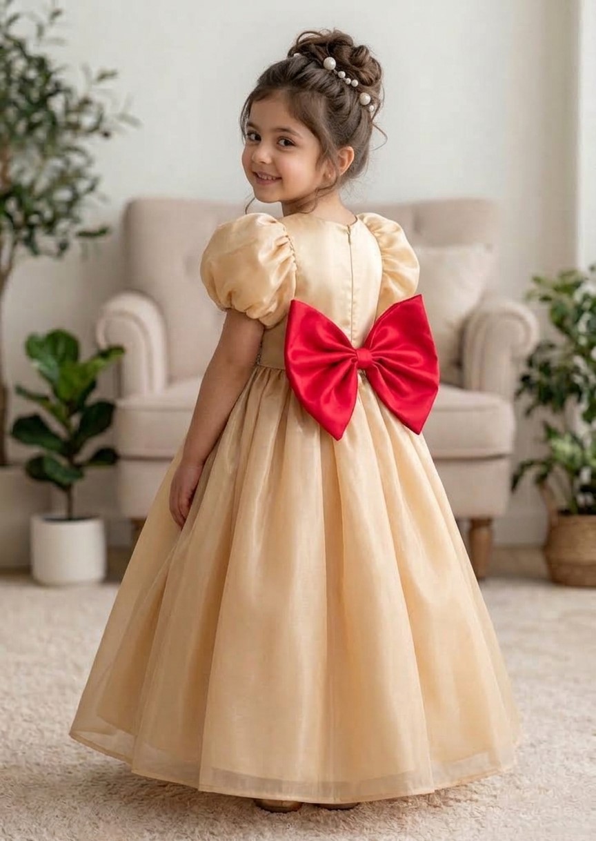 Gold Bow Dress - Image 2