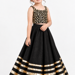 Gold Mirror Lehenga Set