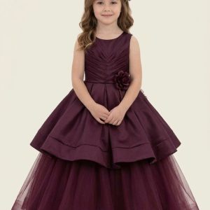 Burgundy Bloom Gown