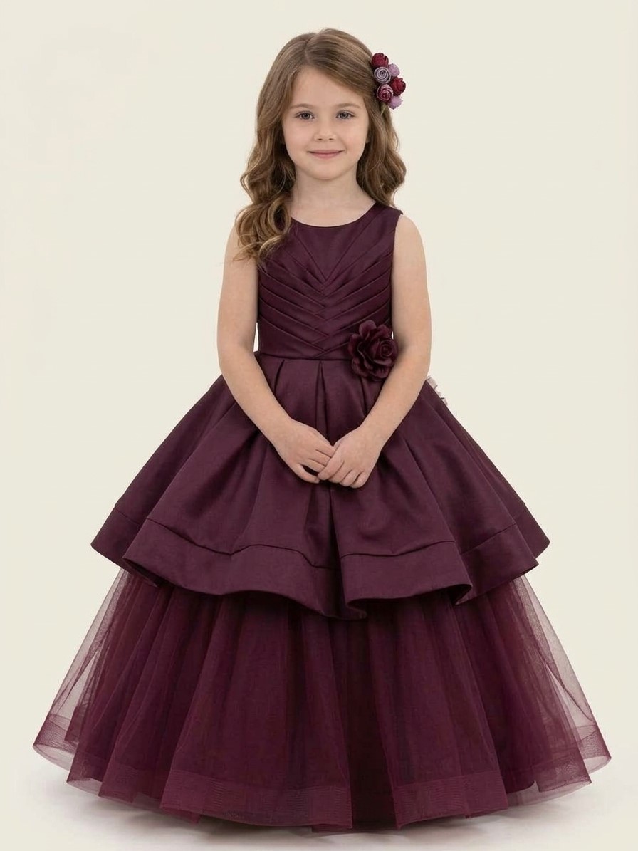 Burgundy Bloom Gown